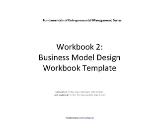 Business Model Process Workbook Template