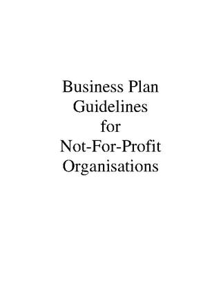 Business Plan Guidelines For Not For Profit Organisation Download