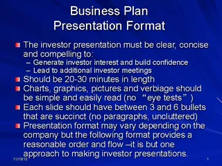 Forms Business Plan Presentation Template