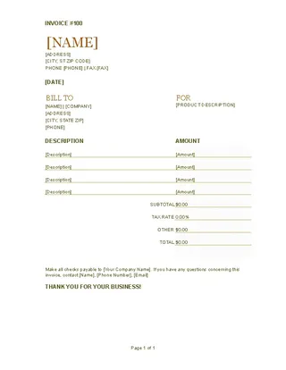 Forms Business Template Basic Design