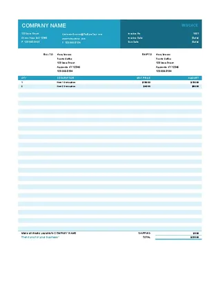 Forms Business Template Bold Blue Design