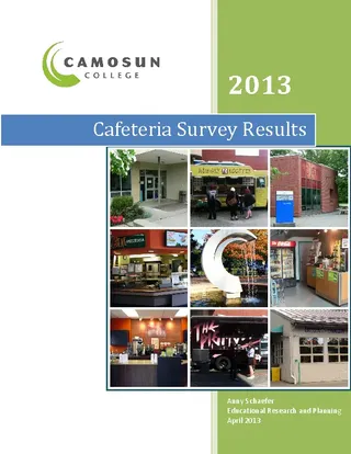 Forms Cafeteria Survey Results Template