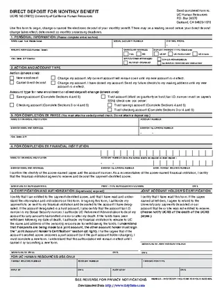 Forms California Direct Deposit Form 3