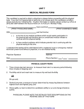 California Medical Release Form