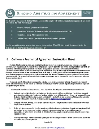 Forms California Prenuptial Agreement Sample