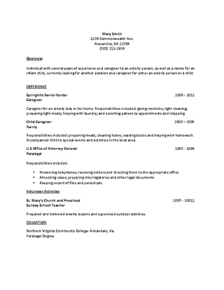 Caregiver And Nanny Position Revmay14