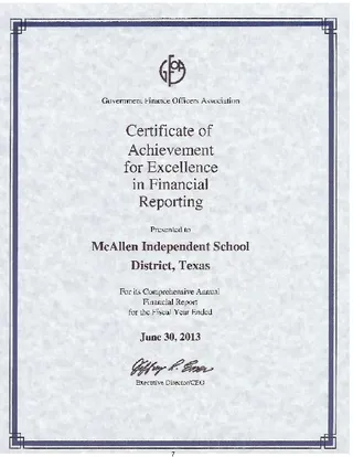 Forms Certificate Of Achievement For Excellence In Financial Reporting