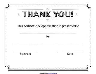 Forms Certificate Of Appreciation Template 2