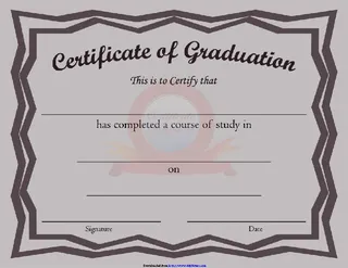 Forms Certificate Of Graduation
