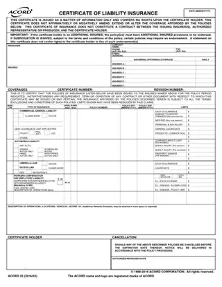 Certificate of Liability Insurance PDF