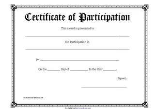 Forms Certificate Of Participation 3
