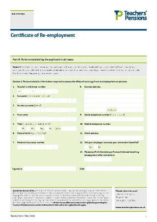Forms Certificate Of Re Employment Template
