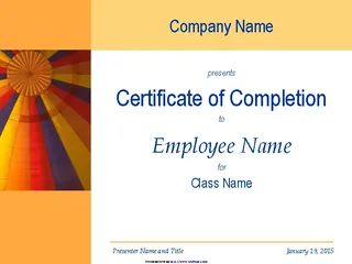 Forms Certificate Of Training 2