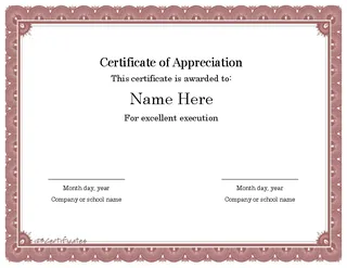 Certificate Templates For Word2