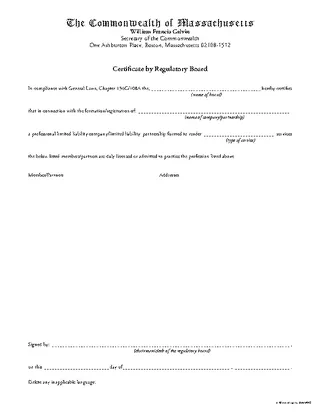 Forms Certificatebyregboard