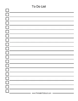 Forms Checklist To Do List