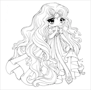Forms Chibi Coloring Template
