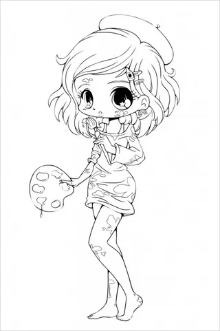 Forms Chibi Girl Template