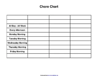 Forms Chore Chart Template