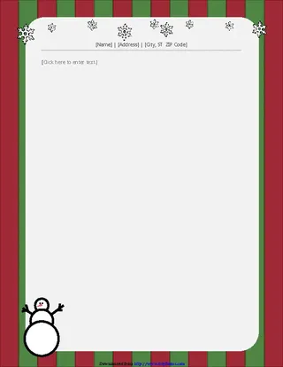 Forms Christmas Letterhead Template 1