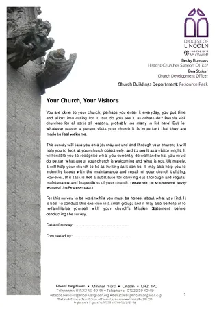 Forms Church Visitors Survey Report Template