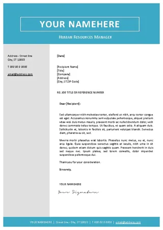 Forms Classic Cover Letter Template