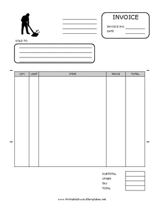 Cleaning Service Invoice Template