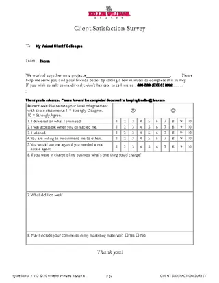 Forms Client Satisfaction Survey Template