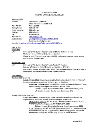 Clinical Dietitian Resume