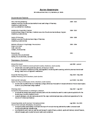 Forms Clinical Pharmacist Resume1