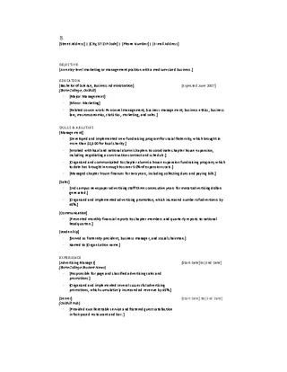 Forms College Resume Template 1 1