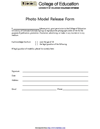 Colorado Model Release Form 4