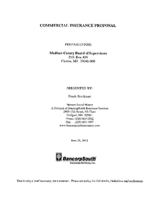 Commercial Insurance Proposal