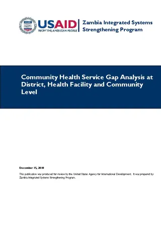 Community Health Care Gap Analysis