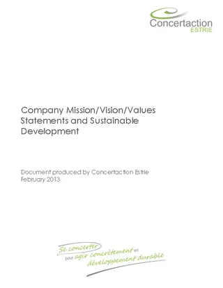 Forms Company Mission Statement Template