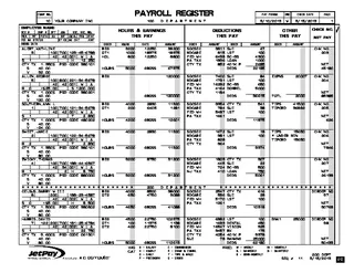 Forms Company Payroll Register Template
