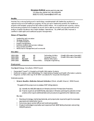 Forms Computer Science Graduate Resume