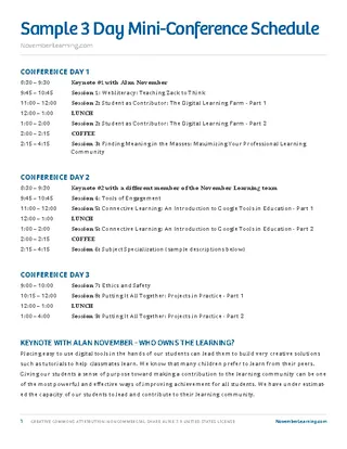 Forms Conference Time Schedule Template