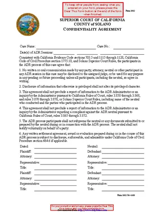 Forms Confidentiality Agreement Template 2