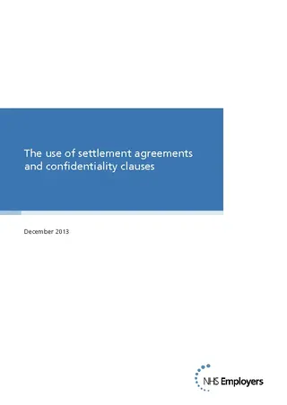 Confidentiality Settlement Agreement And Clause Example