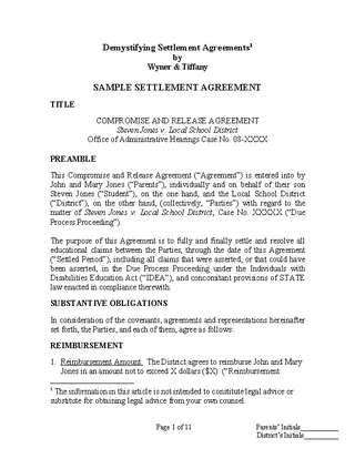 Forms Confidentiality Settlement Agreement Sample Template