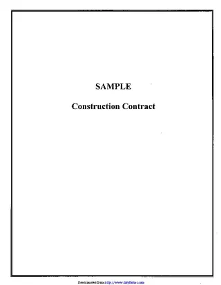 Forms Construction Contract Template 3