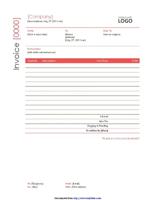 Forms Construction Invoice Template