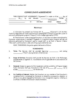 Forms Consultant Agreement 1