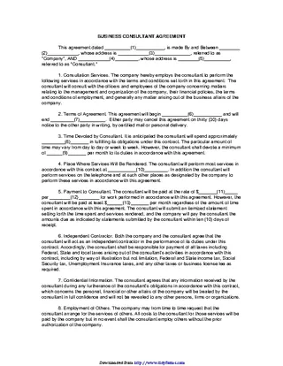 Forms Consultant Agreement 3