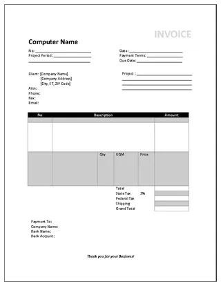 Forms Consultant Invoice Template2
