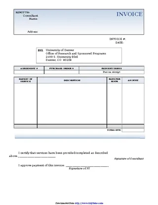 Forms Consulting Invoice Template