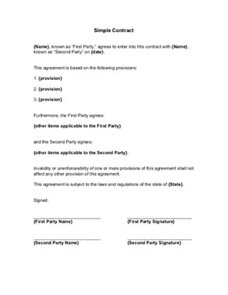 Forms contract maker PDF