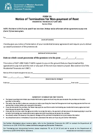 Contract Termination Letter Due To Nonpayment Download