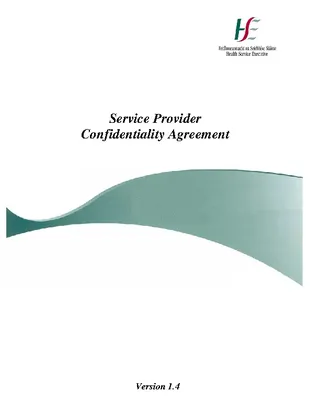 Contractor Confidentiality Agreement For Data Service Provider